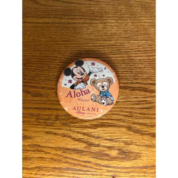 Disney Aulani Hawaii Aloha Welcome Mickey Mouse Duffy Button Badge - Picture 1 of 2